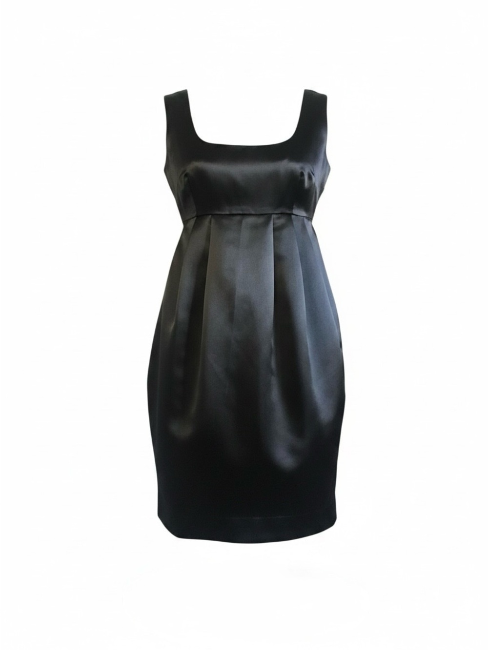 Michael Kors Black Satin Sleeveless Dress
